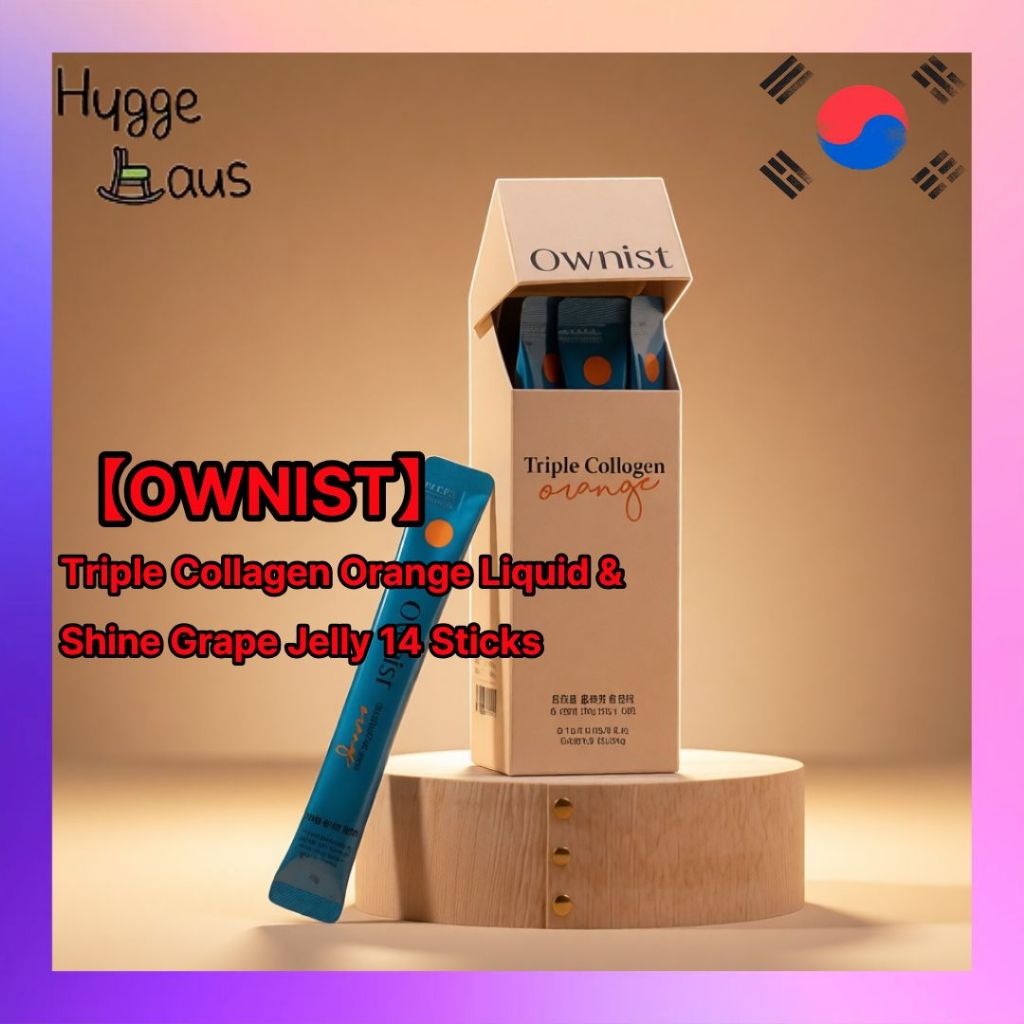 【OWNIST】Triple Collagen Orange Liquid & Shine Grape Jelly 14pcs คอลลาเจนเจลลี่