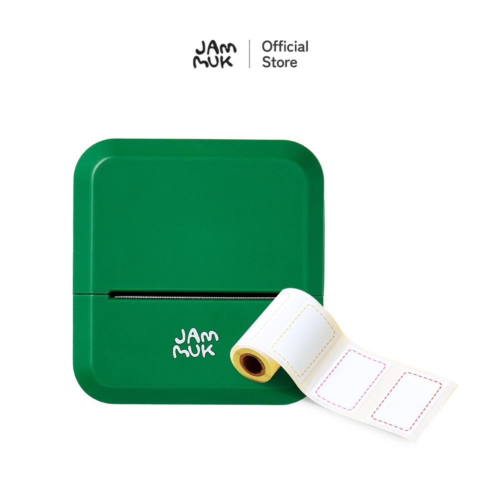[Malang Honey] JAMMUK เครื่องพิมพ์ฉลากไร้สาย บลูทูธ ขนาดเล็ก – พร้อมกระดาษปลอดสาร BPA