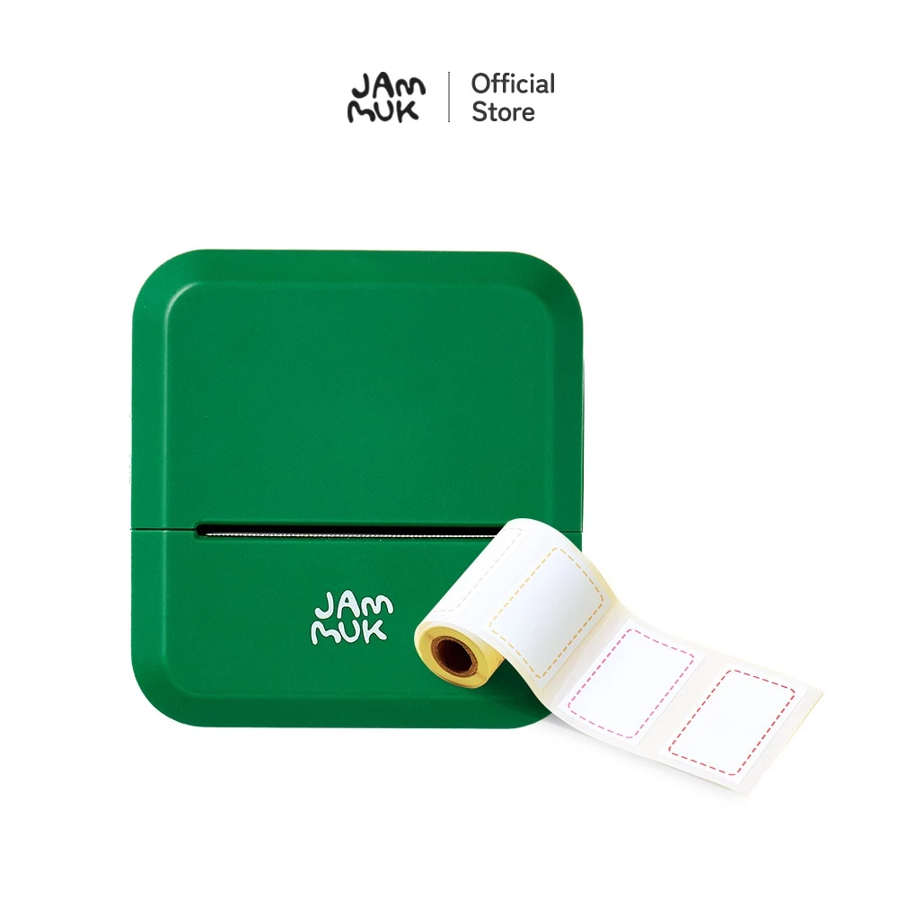 [Malang Honey] JAMMUK เครื่องพิมพ์ฉลากไร้สาย บลูทูธ ขนาดเล็ก – พร้อมกระดาษปลอดสาร BPA