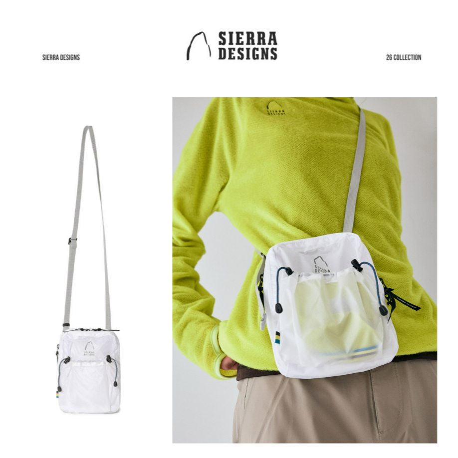 [SIERRA DESIGN] LYELL Cordura กระเป๋าสะพายข้างน้ําหนักเบาสีขาวกันน้ํา Ripstop Nylon Sling Bag