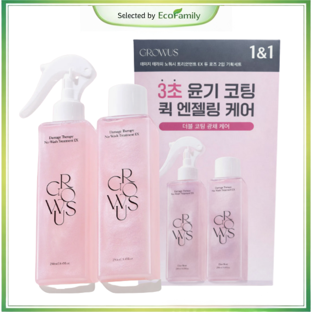 [Growus] Damage Therapy No-Wash Treatment EX #DueRose 250ml + 250ml