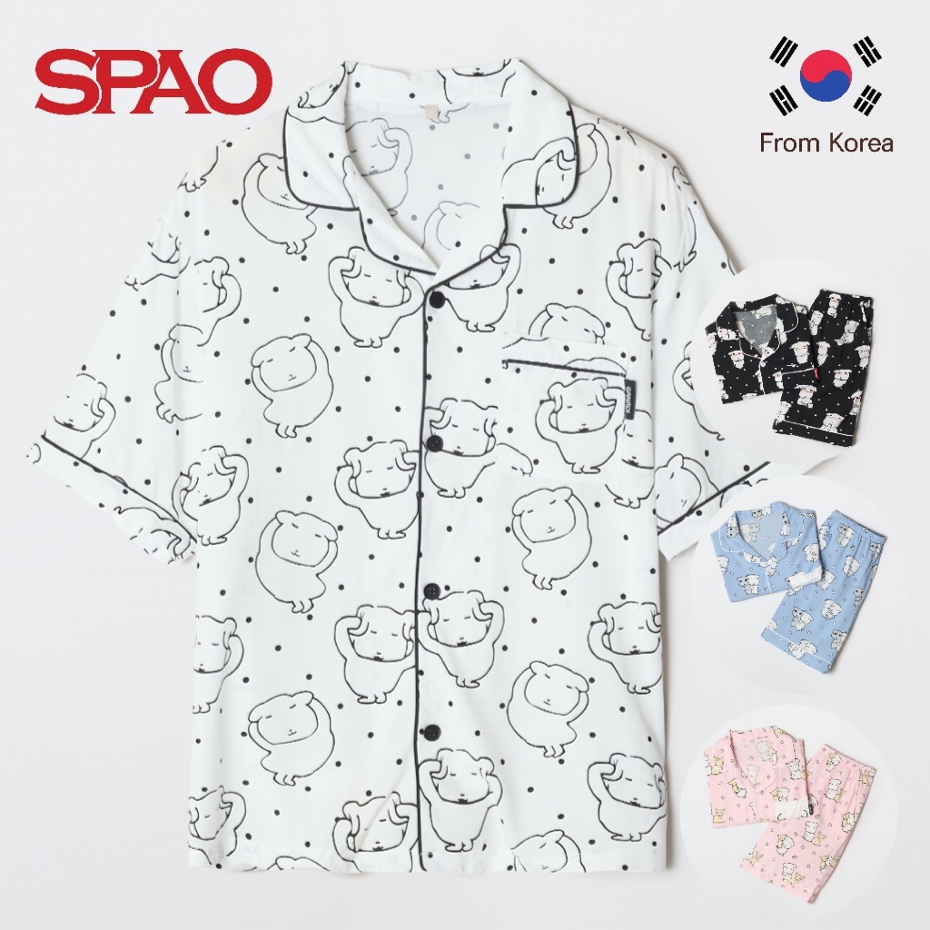 [SPAO x Ganadi] ชุดนอนแขนสั้น (4 สี)