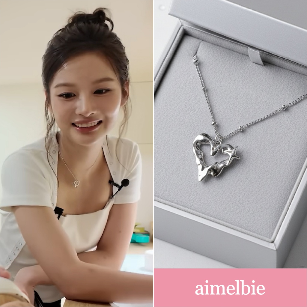 ♥ เครื่องประดับเกาหลี ไอเมลบี้ ♥ [สร้อยคอ NMIXX Sullyoon] สร้อยคอคอโบนหัวใจละลาย