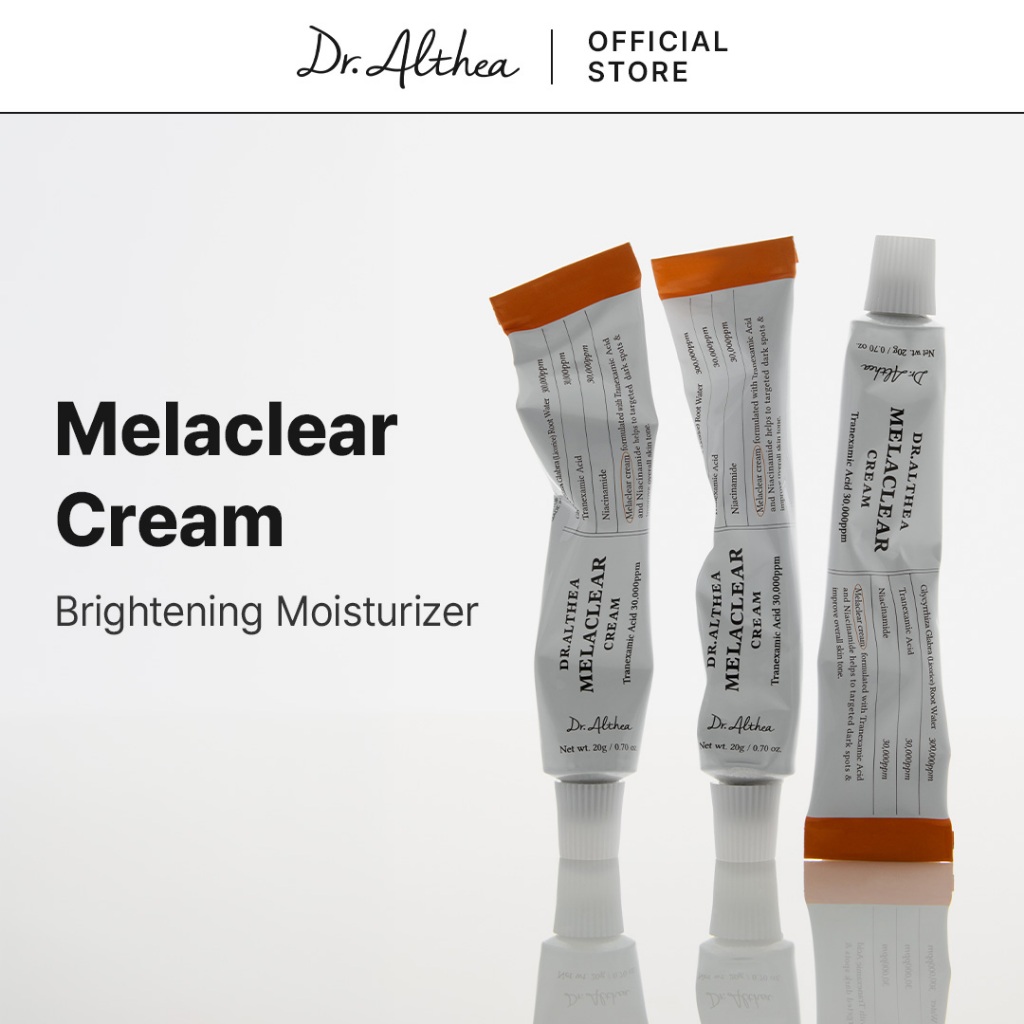 Dr.Althea Melaclear Cream 20g | การดูแลเมลานินรายวันสําหรับ Balanced Tone & Hydration | ไบรท์เทนนิ่ง แคร์
