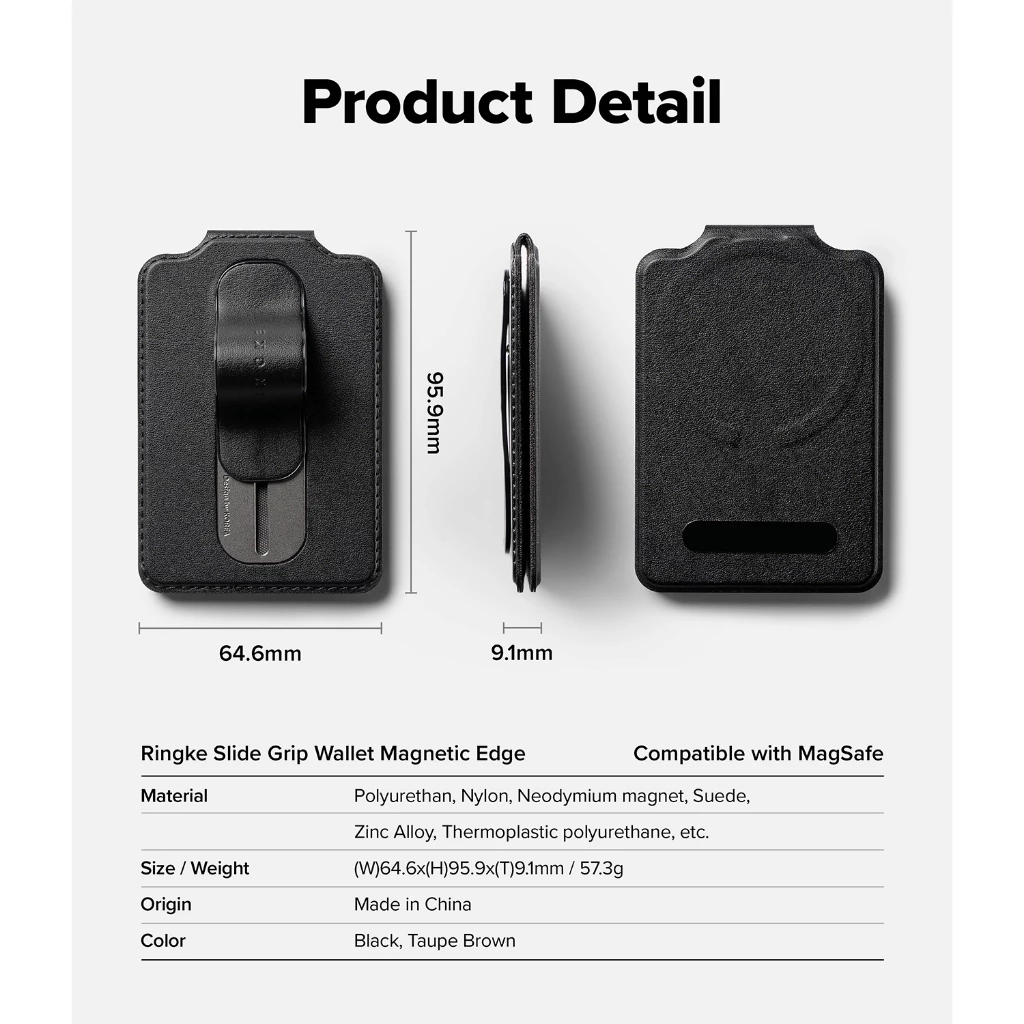 Ringke Slide Grip Wallet Magnetic Edge สำหรับสมาร์ทโฟนและอุปกรณ์เสริมอื่นๆ thumbnail 10