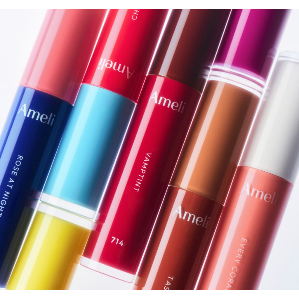 [ลดราคาสุดท้าย] AMELI Narcissism Lip Tint 4g 6 สี – Moist Glossy Water-Oil Lip Tint EXP 2026-09-04