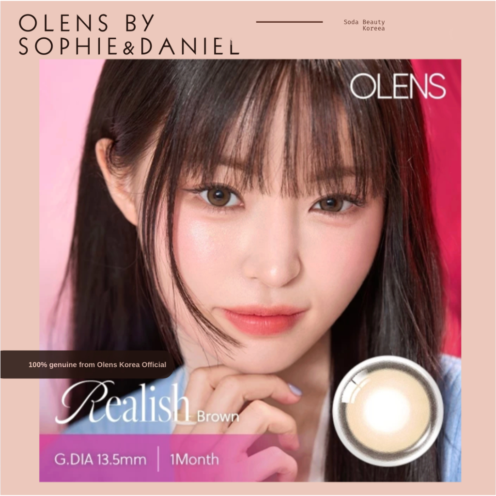 OLENS Realish คอนแทคเลนส์ สีน้ำตาล สำหรับใช้ใน 1 เดือน