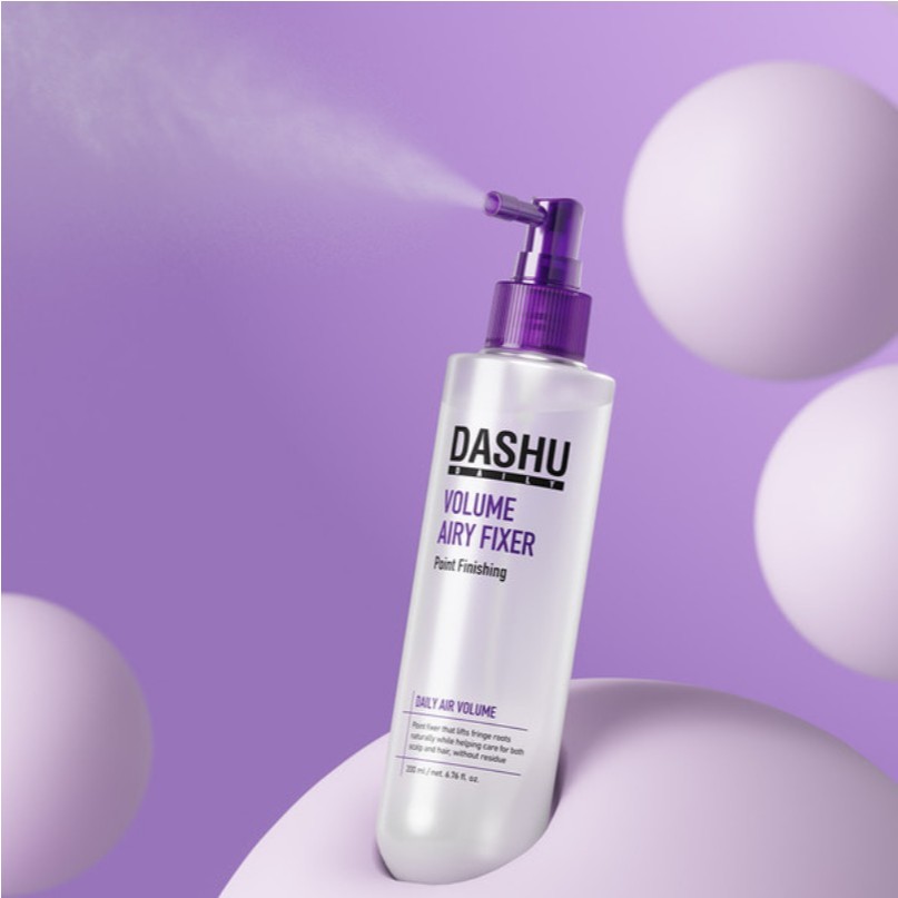 DASHU Daily Volume Airy Hair Fixer 200ml, Strong Hold & Natural Volume Spray