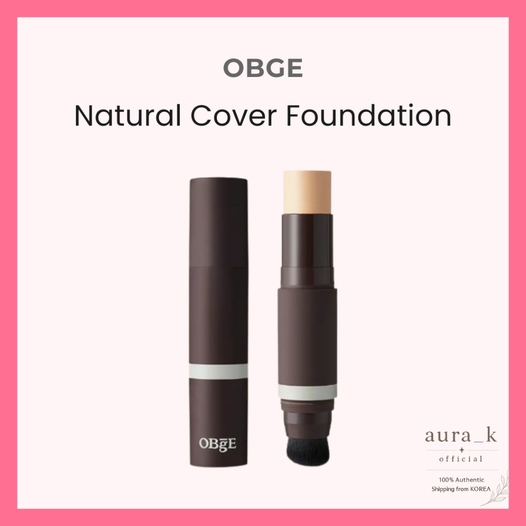 OBGE Natural Cover Foundation 13g (SPF50+, PA++++) Moisturizing Korean Makeup Sebum Foundation Kbeau