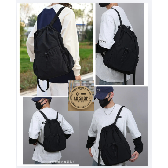 AC SHOP Soft Backpack วัสดุไนลอน แฟชั่นล่าสุด น้ําหนักเบา พับได้ กันน้ํา BP2