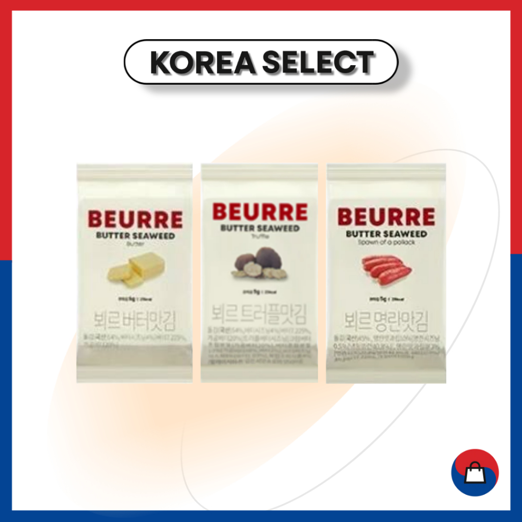 [BEURE] Korean Fusion Seaweed 3 รส Butter / Pollack Roe / Truffle (5g)