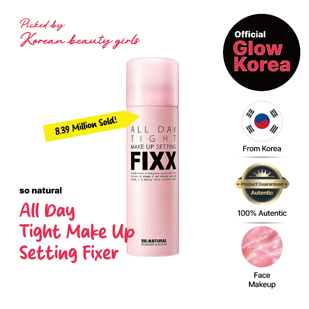 [So Natural] All Day Tight Make Up Setting Fixx / 35ml, 75ml, 120ml