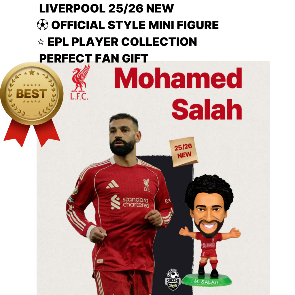 Liverpool 25/26 SoccerStarz Mini Figure EPL Player Collectible – Salah Van Dijk Robertson Wirtz Sobo