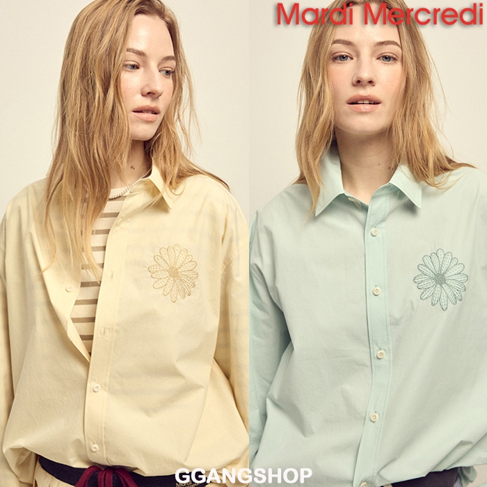 MARDI MERCREDI 2026 เสื้อยืดคอโปโล cotton poplin Mardi Mercredi สำหรับผู้หญิง