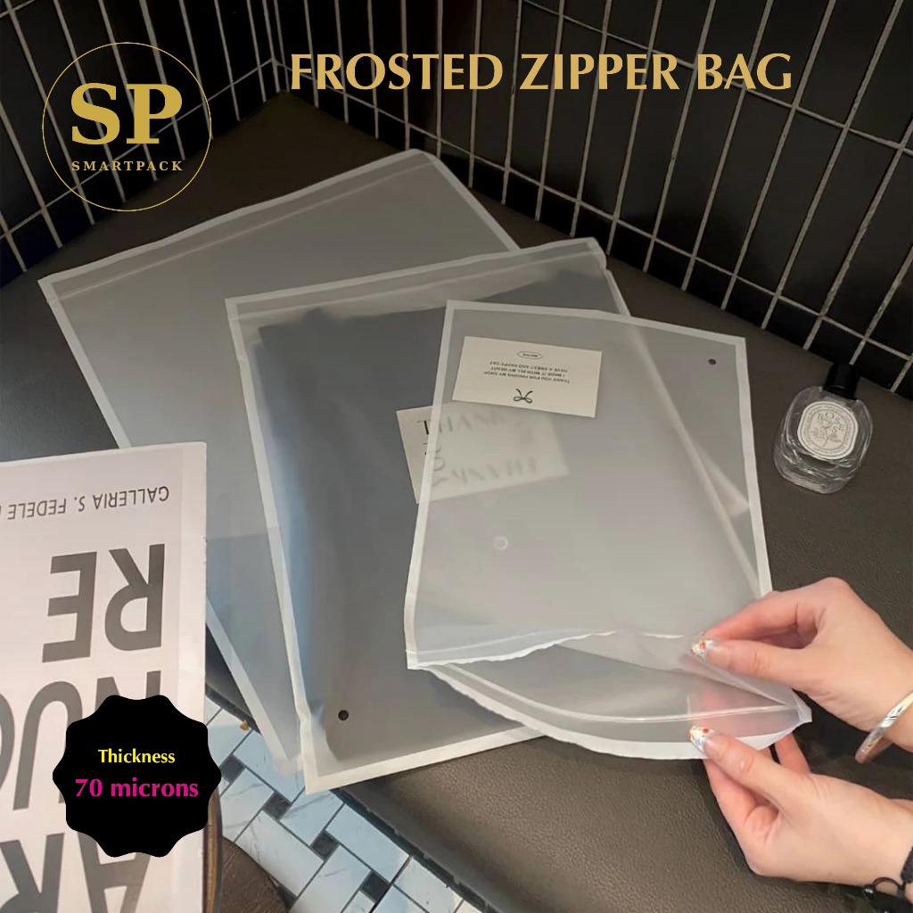 Frosted Zipper Bag Zipper Bag Zipper Bag for Clothes Zipper Bag Zip lock Bag Matt Zipper Bag