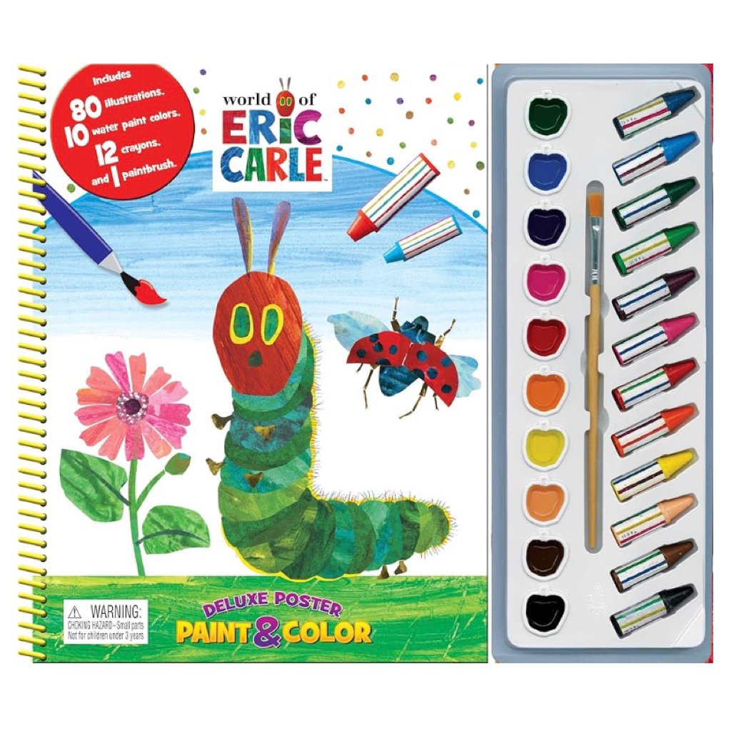 World of Eric Carle Deluxe Poster Paint & Color Book Set