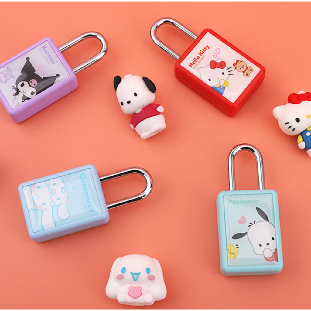 [Sanrio] ล็อค 3 หน้าปัด Cinnamoroll / Pochacco / กุญแจล็อครหัสผ่าน Kuromi