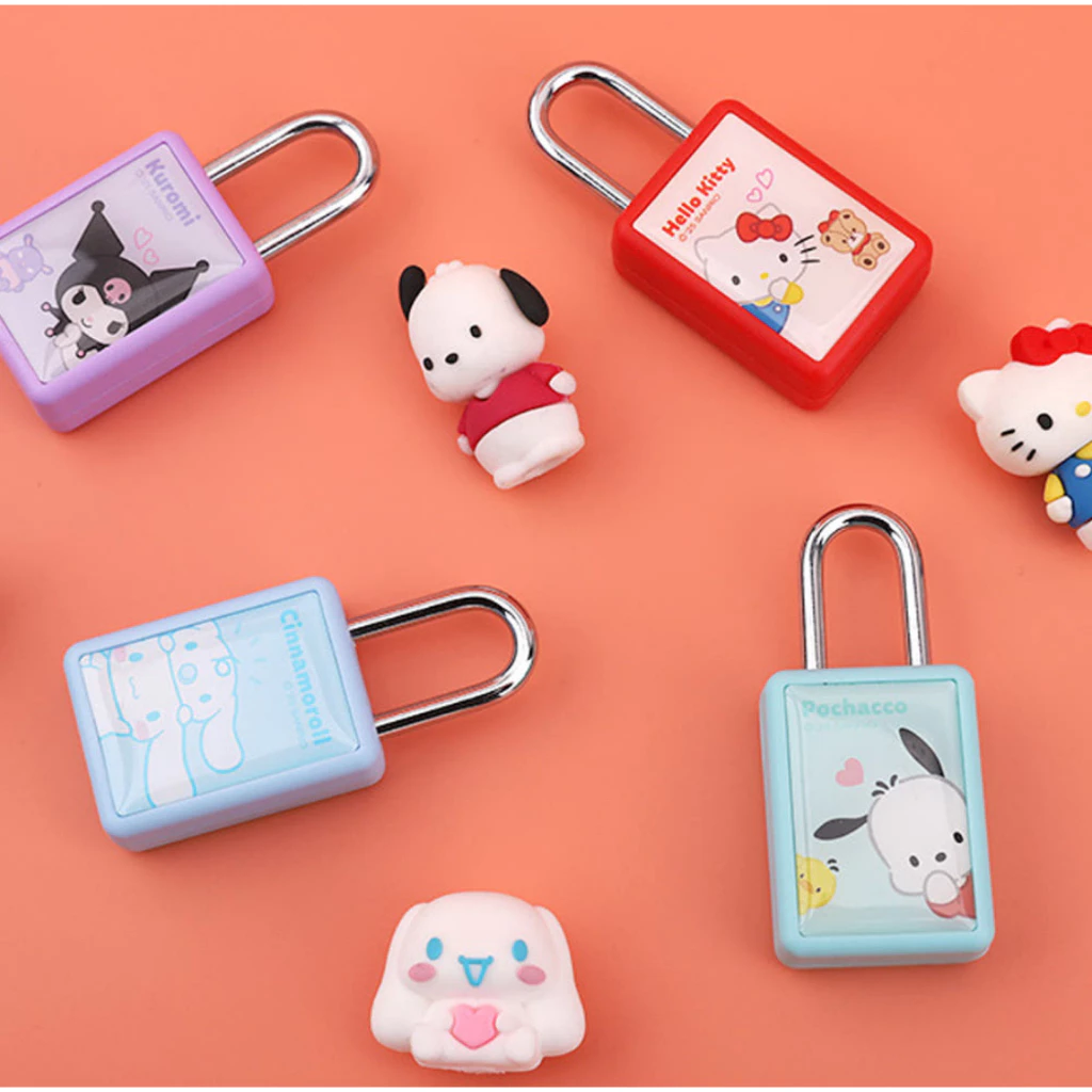 [Sanrio] ล็อค 3 หน้าปัด Cinnamoroll / Pochacco / กุญแจล็อครหัสผ่าน Kuromi