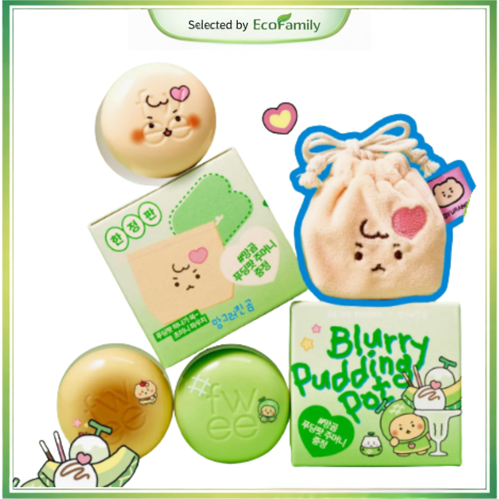 [fwee] Lip & Cheek Blurry Pudding Pot + Pudding Pocket 3 สี manmee Edition
