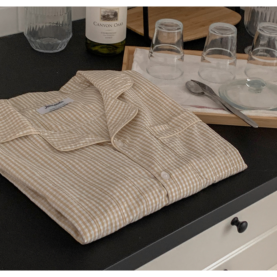 ชุดนอน Juuneedu Planking Gingham Check – Unisex (5 สี)