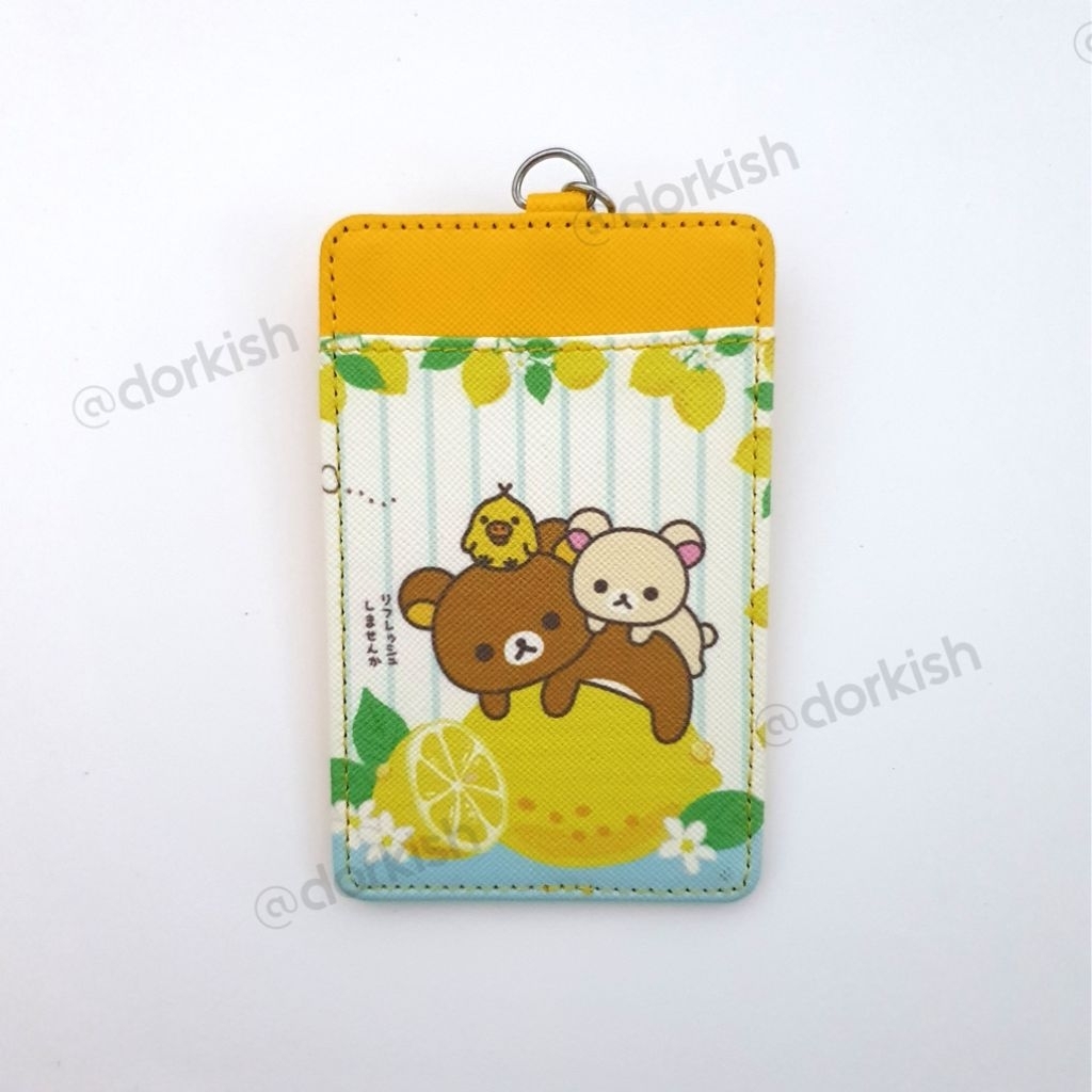 Sanrio Rilakkuma Korilakkuma Kiriroitori Lemon Ezlink Card Holder พร้อมพวงกุญแจ