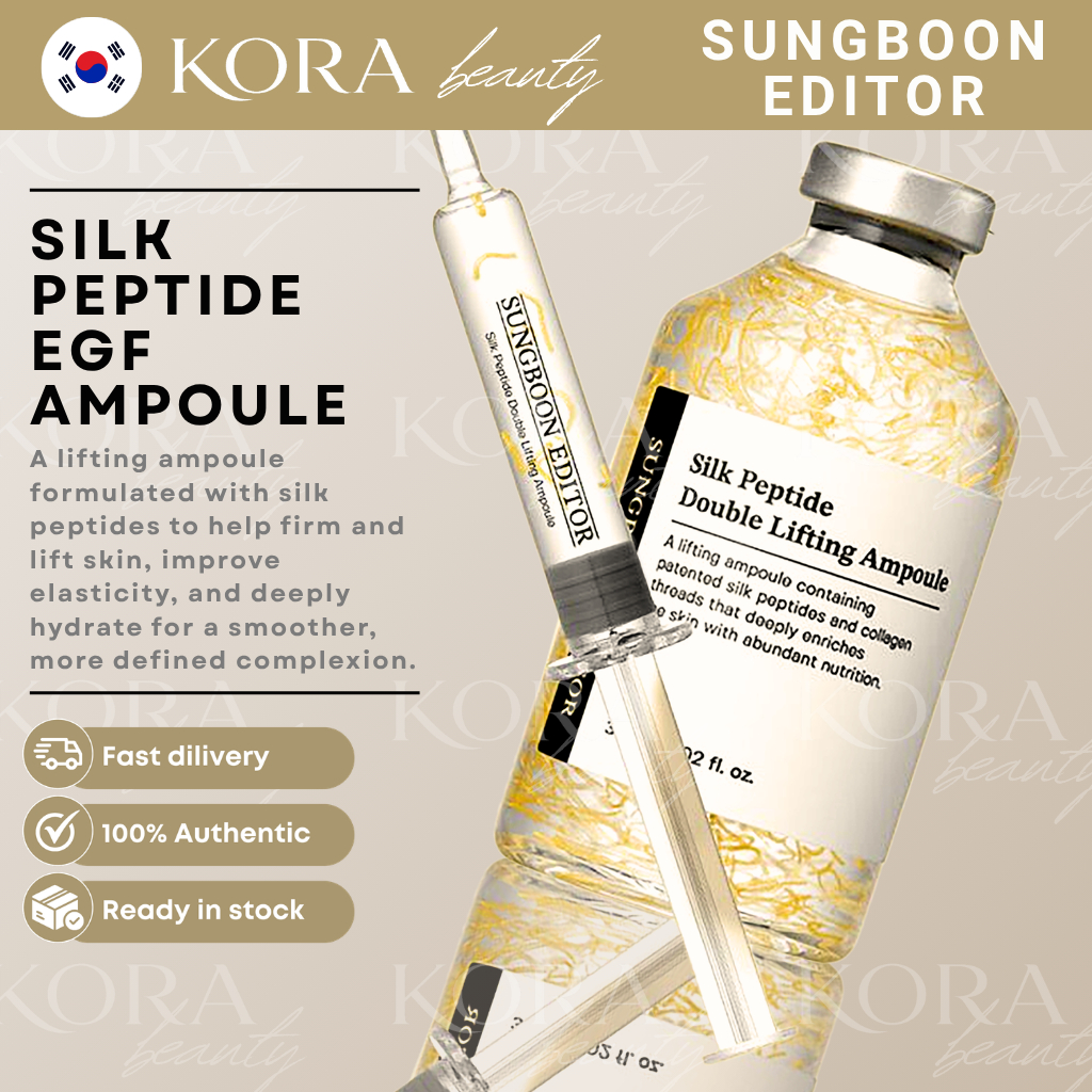 [SUNGBOON EDITOR] Silk Peptide Double Lifting Ampoule  | แอนตี้-เอจจิ้ง ไฮเดรติ้ง แอนด์ นูริชชิ่ง เฟซ เซรั่ม | ส่งจากเกาหลี ราคา ถูกที่สุด ดีลบีเคเค