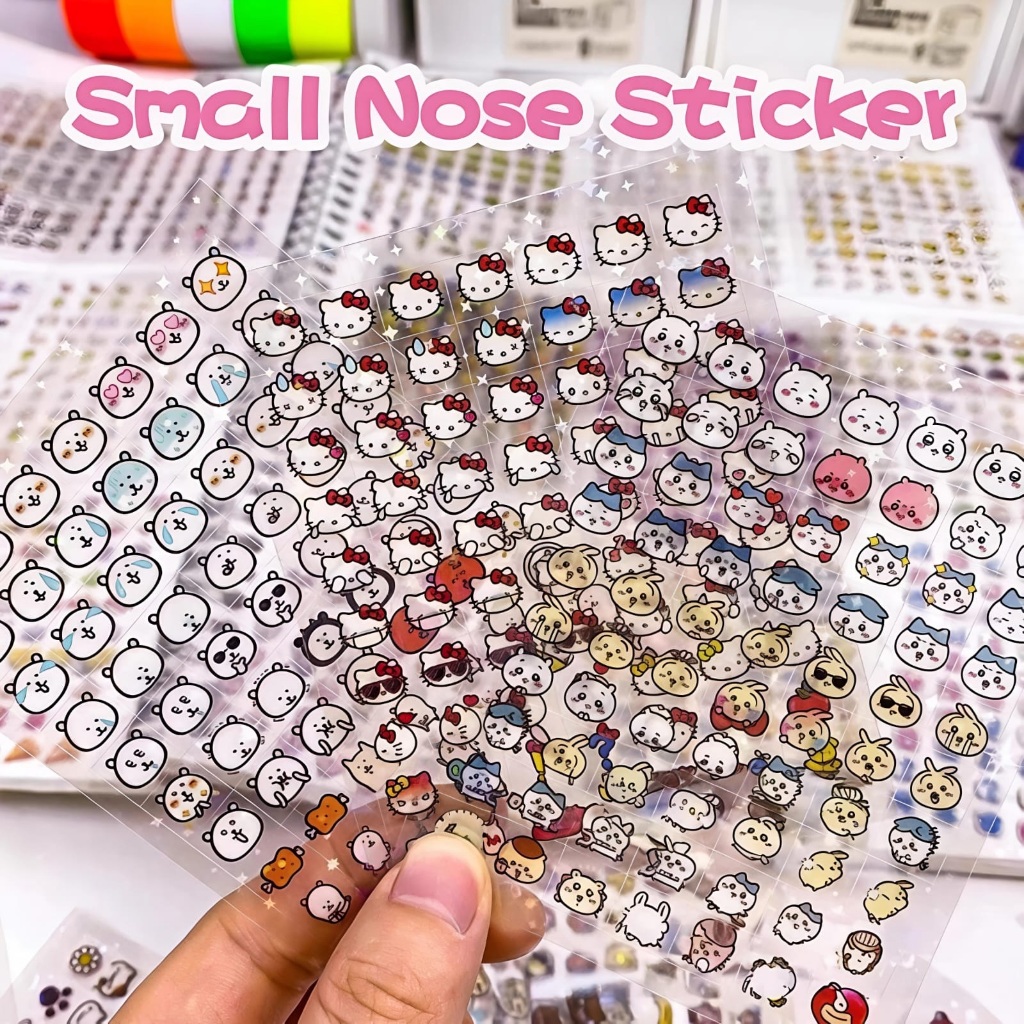 4800 Mini Sticker l Sticker Holder l Cute Emoji Hello Kitty Nail Sticker Phone Sticker Kids WaterPro