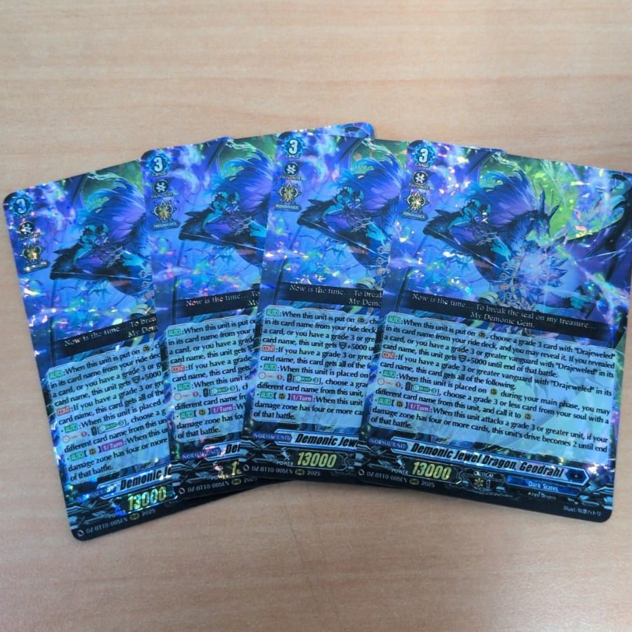 CF VANGUARD SINGLES - DBT10/005EN RRR - มังกรอัญมณีปีศาจ, Geodarahl X 4