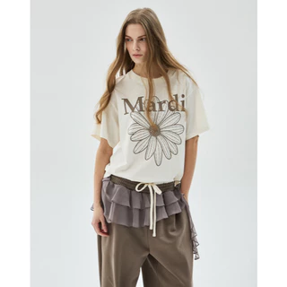 สีใหม่ [ MARDI MERCREDI ] TSHIRT FLOWERMARDI 5COLOR KOREA ของแท้ 100%