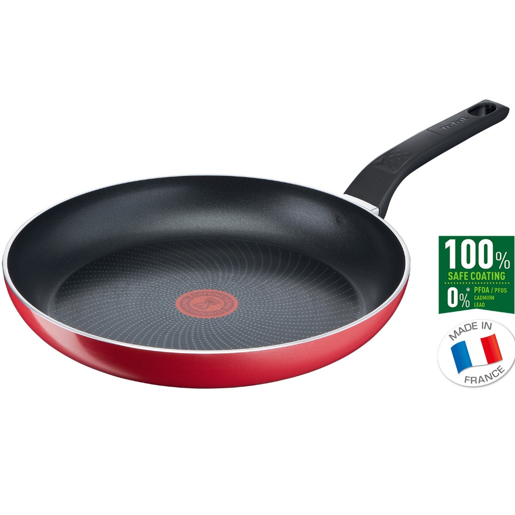 Tefal Start & Cook Induction กระทะทอดและกระทะ (24ซม., 28ซม.) ไม่มี PFOA สีแดง
