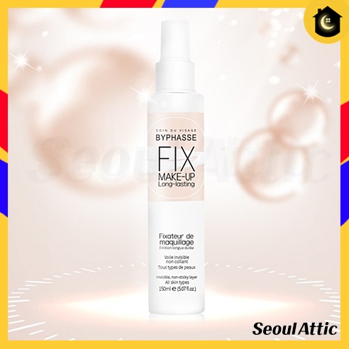 Byphasse Face Makeup Fixer 150ml Long Lasting Setting Spray Smudge Proof Non-Sticky Finish