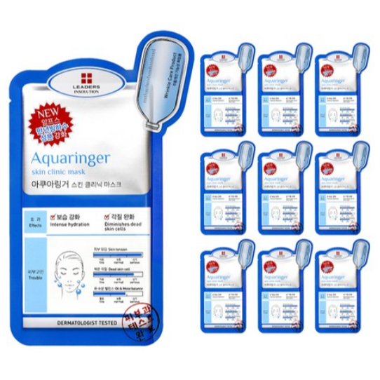 LEADERS Aquaringer Skin Clinic Mask (1 แผ่น x 10 แพ็ค)