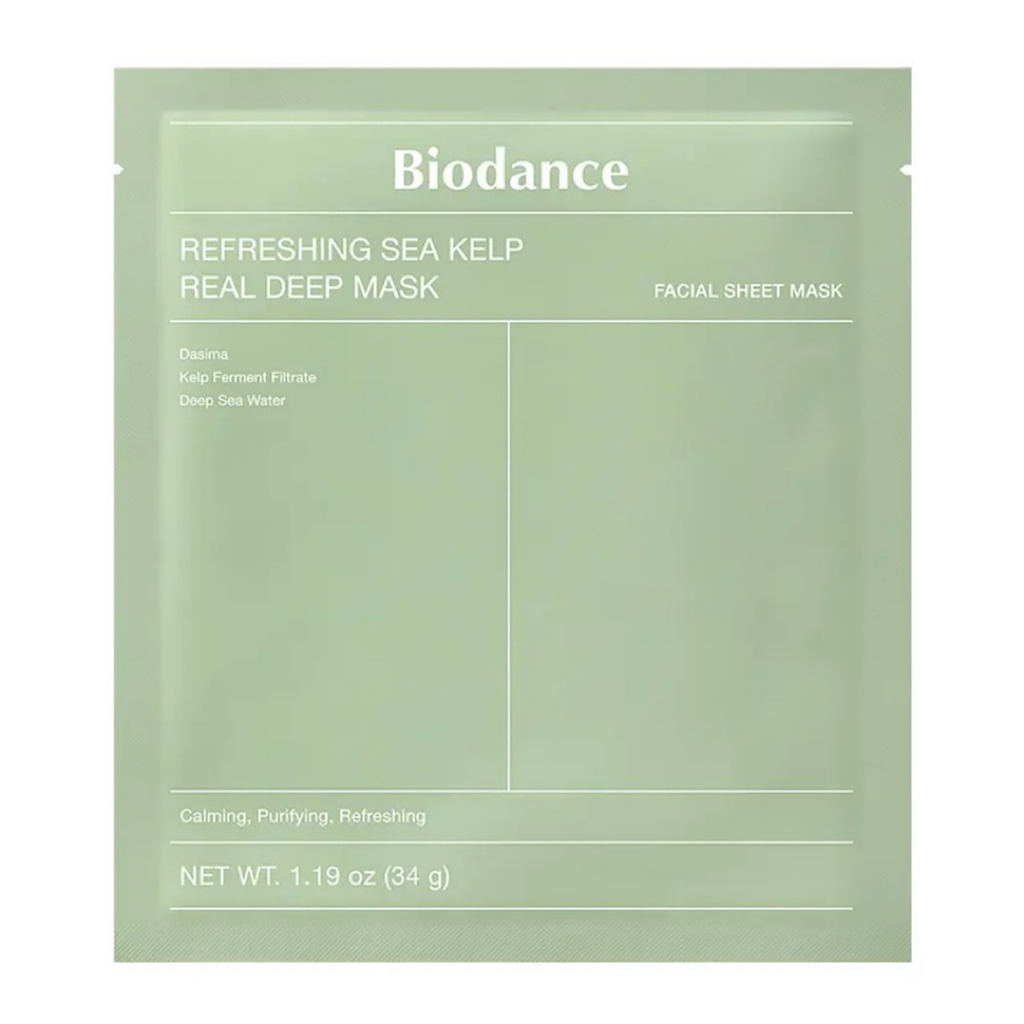 Biodance Refreshing Sea Kelp Real Deep Mask 7 แผ่น Calming Purifying Korean Sheet Mask