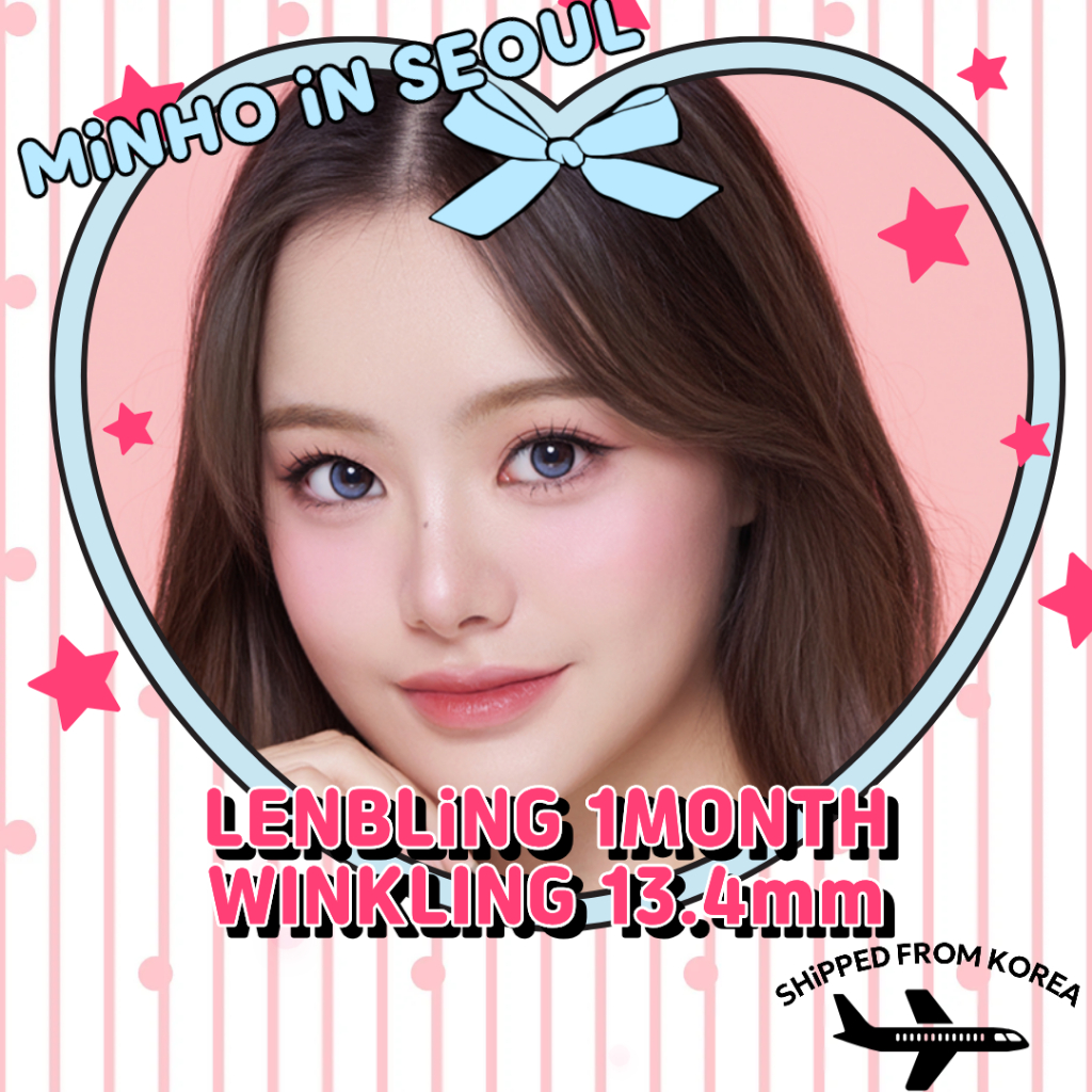 LENBLING WINKLING สีเทา สีน้ําตาล Choco |คอนแทคเลนส์สี 1 เดือน| G.DIA 13.4 มม. K-Beauty Sunmuse เลนส