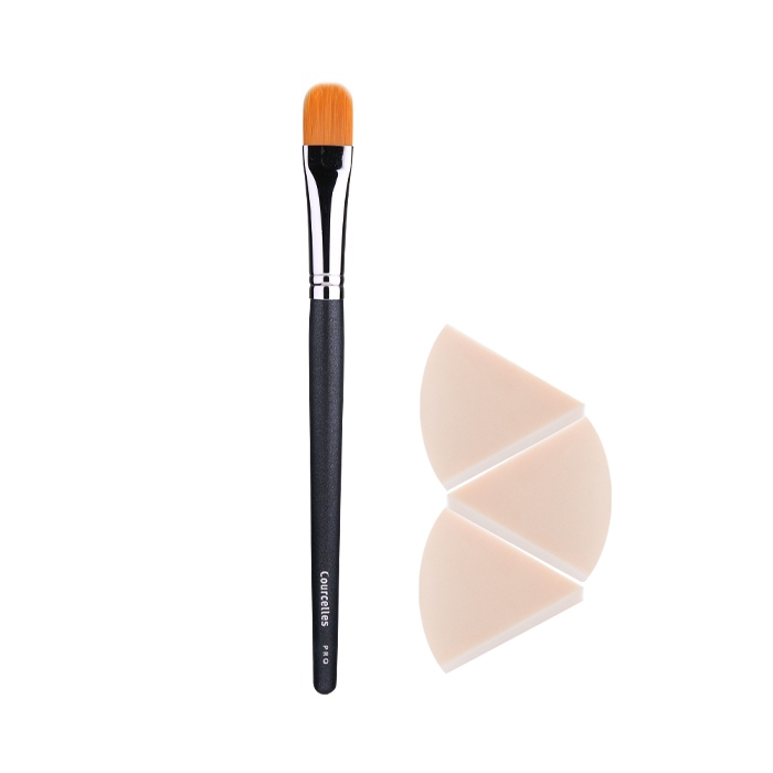 [Courcelles] แปรงคอนซีลเลอร์ No.10 + ฟองน้ําน้ํา 3 ชิ้น