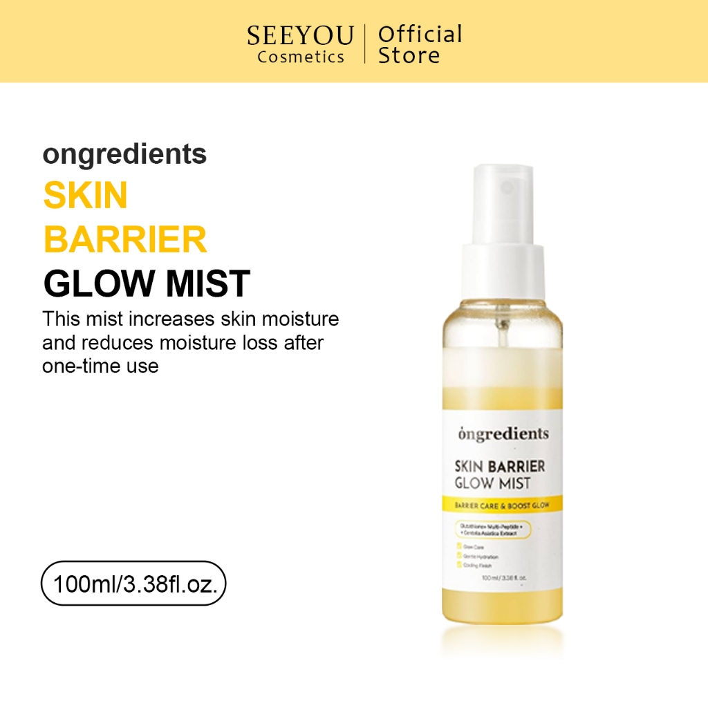 ONGREDIENTS Skin Barrier Glow Mist 100ML, Multi-Peptide Ultra-Fine Spray ผิวแห้งและแพ้ง่าย