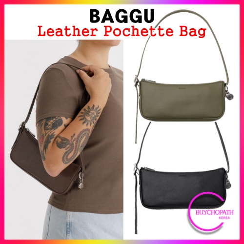 Baggu Recycled Leather Clutch Pouch Bag / Reusable Bag