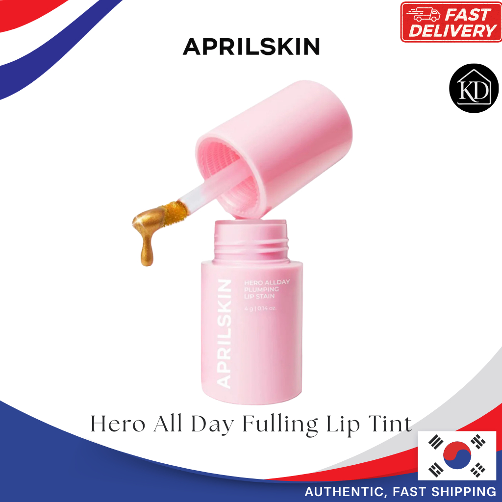 APRILSKIN Hero All Day Fulling Lip Tint - ติดทนนาน แก้ไขสี Lip-plumping - แต่งหน้าเกาหลี