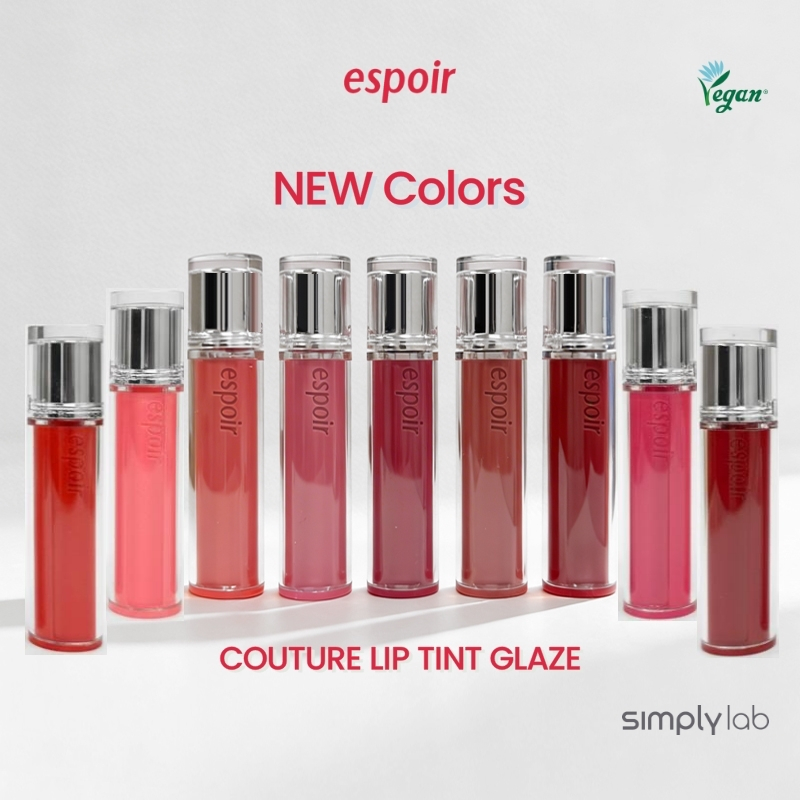 [ของแท้/พร้อมส่ง] Espoir Couture Lip Tint Glaze ทินต์ปากฉ่ำถังหูลู่ สีชัด 30 วินาทีเงาทันที สูตรวีแกน (ดีไซน์เพื่อทุกคน)