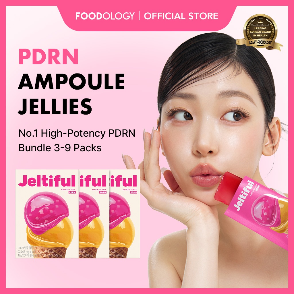 [FOODOLOGY Official] 4.1 ใหม่ [Bundle] Jeltiful PDRN Ampoule Jelly 22g (3-9 แพ็ค) | พีดีอาร์เอ็น 500มก |  ความบริสุทธิ์สูง PDRN l Lychee Flavour Ampoule Jelly