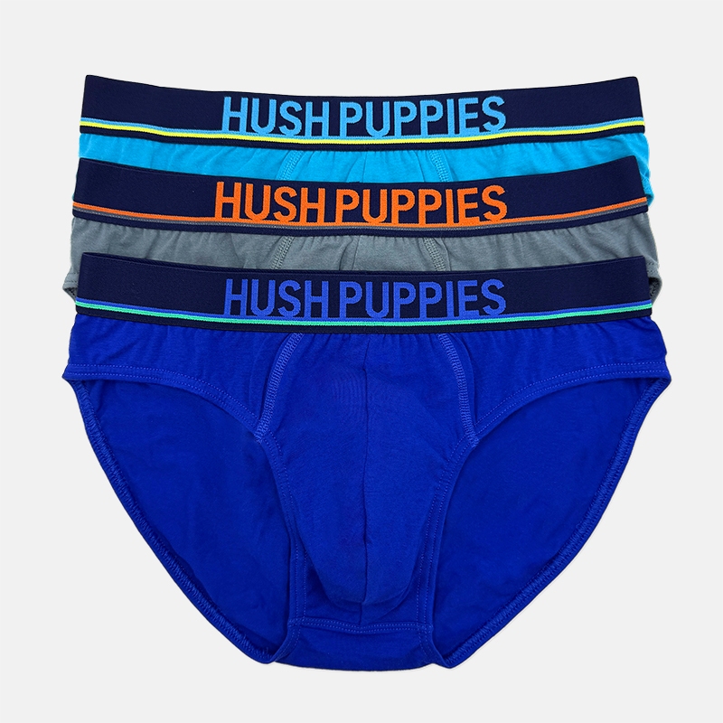 Hush Puppies 3 ชิ้นผู้ชายผ้าฝ้าย Elastane Mini กางเกงในเอว Elastane HMB579743