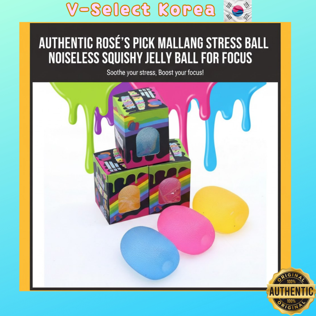 ของแท้ Rosés Pick Mallang Stress Ball Noiseless Squishy Jelly Ball สําหรับโฟกัส