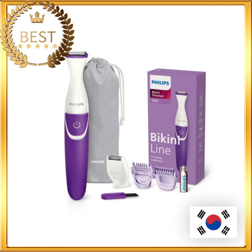 BRT383 / Bikini Genie Bikini Trimmer ที่กันจอนไร้สายสําหรับสายบิกินี่เปียกและแห้งด้วยแบตเตอรี่ AA 1 