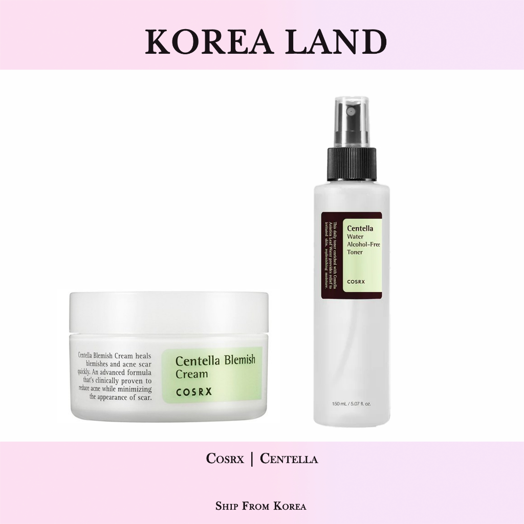 คอสเร็กซ์ | Centella Water Alcohol-Free Toner 150ml / Centella Blemish Cream 30ml