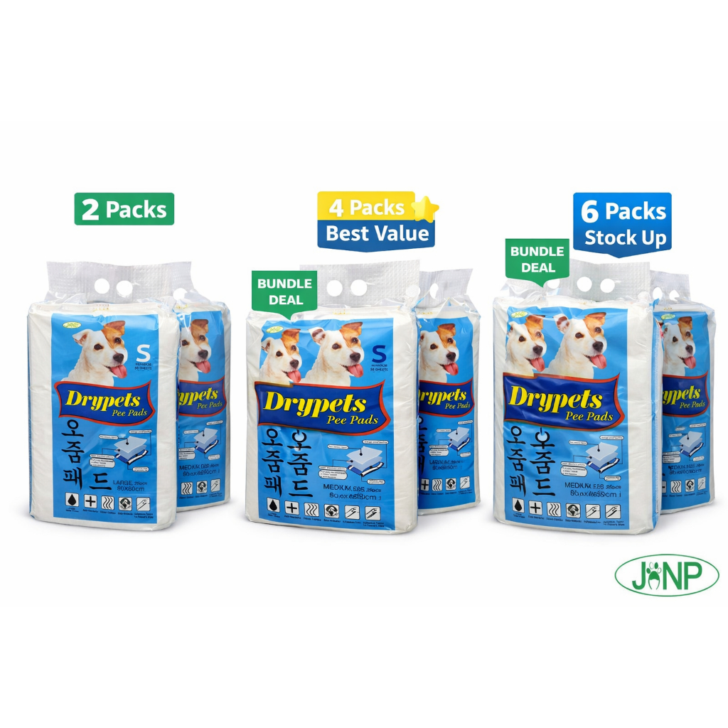 [Bundle Deal] ผ้ารองฉี่ Jnp Drypets 3 ขนาด S, M, L