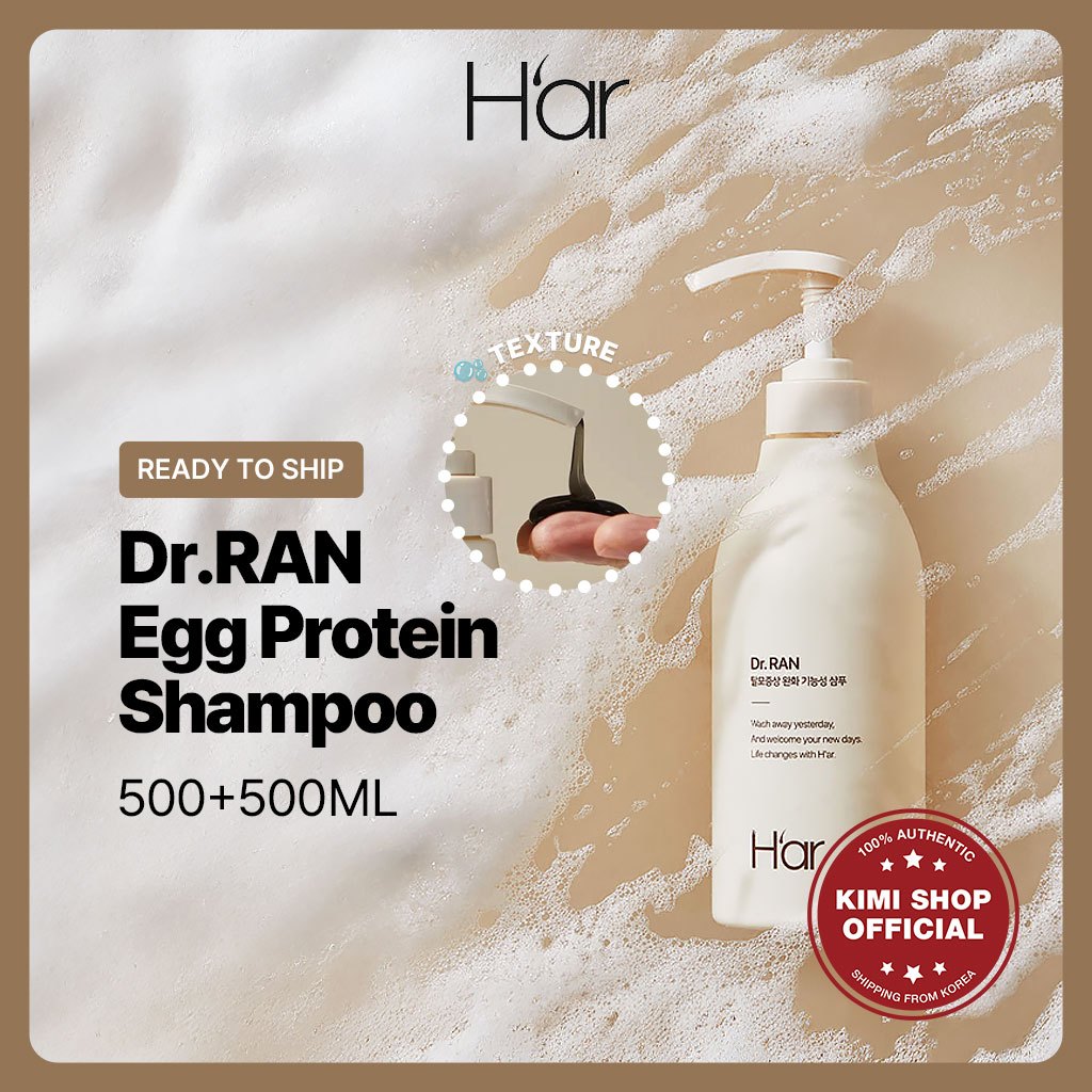 [HAR] Dr.RAN Egg Protein Shampoo 500ml บรรเทาผมร่วง