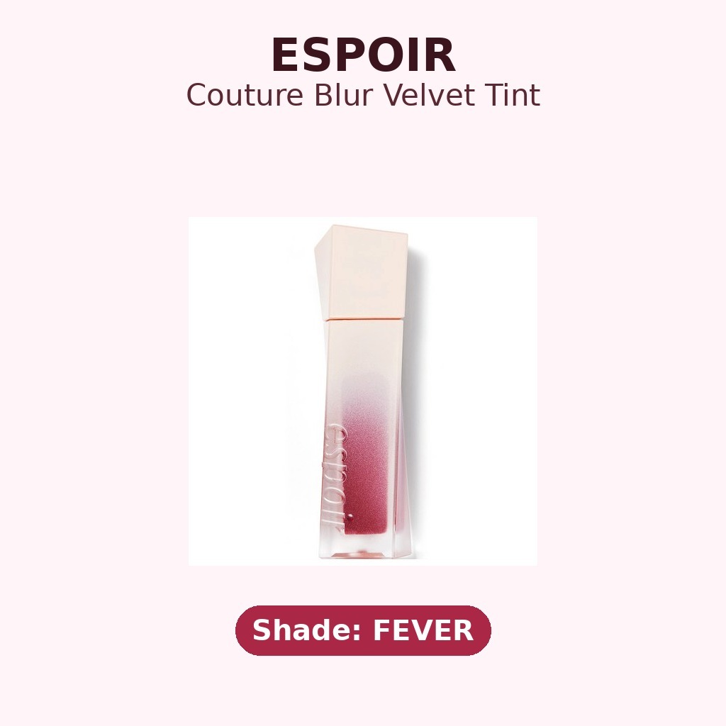 ESPOIR Couture Blur Velvet Tint Fever 1 ชิ้น | ซอฟท์เบลอ แมท ลิป ทินท์ | นิชกํามะหยี่ติดทนนาน
