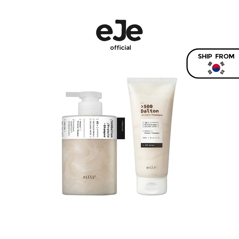 [milli Milli] แชมพูโปรตีน Dalton 500ml & ทรีทเมนท์ 300ml