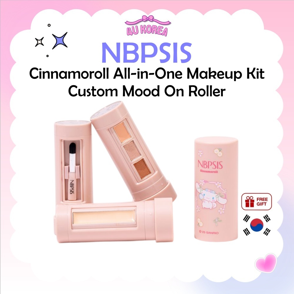 NBPSIS Cinnamoroll All-in-One Makeup Kit Custom Mood On Roller / K-BEAUTY