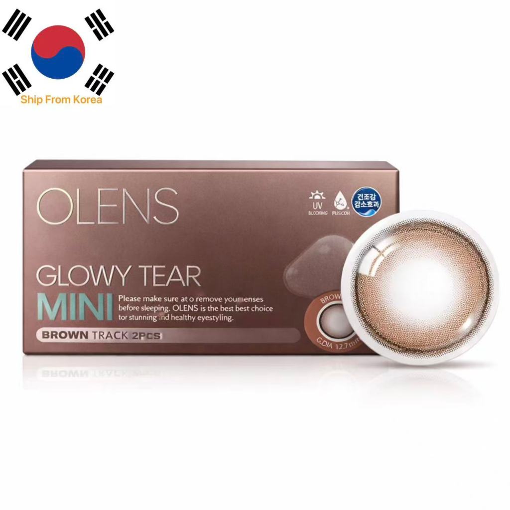 OLENS GLOWY TEAR MINI BROWN คอนแทคเลนส์ 2P เลนส์เกาหลี เลนส์
